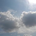 写真: 大きな雲コンビ（9月15日）