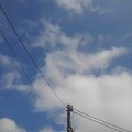写真: 電柱の奥の雲（9月11日）