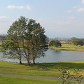 写真: ゆうゆうパークの丘の上から見えた池（10月15日）