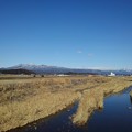 写真: 川と高原山の組み合わせ（2月1日）