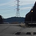 川崎城跡公園の駐車場から見えた鉄塔（1月19日）