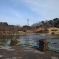写真: 那須野が原公園の石畳と池の組み合わせ（1月23日）