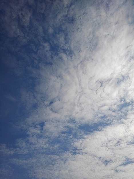 写真: 入り混じる雲（10月21日）