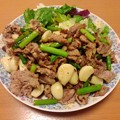 Photos: 豚肉とニンニクの炒め物（12月10日）
