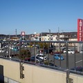 屋上駐車場から見えた市街地（2月11日）