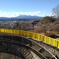Photos: 長峰公園のタワーの螺旋階段と高原山（2月20日）