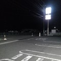 夜のコンビニ駐車場（2月24日）