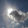 写真: 太陽を隠す雲（3月21日）