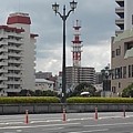 写真: 街灯と鉄塔（7月21日）