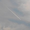 写真: 飛行機雲（7月28日）