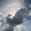 写真: 太陽を隠す雲（9月3日）