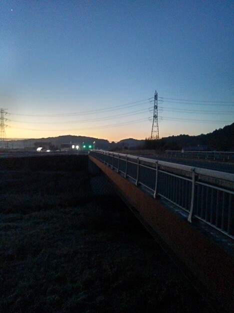 橋と朝焼け（12月21日）