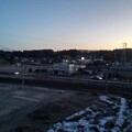 写真: 陸橋から見えた朝焼け（1月10日）