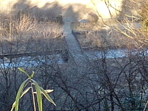 川崎城跡の丘の上からの橋（1月5日）