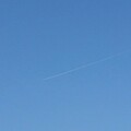 写真: 飛行機雲（5月4日）