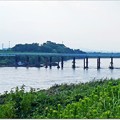 写真: 太平橋の橋脚流失