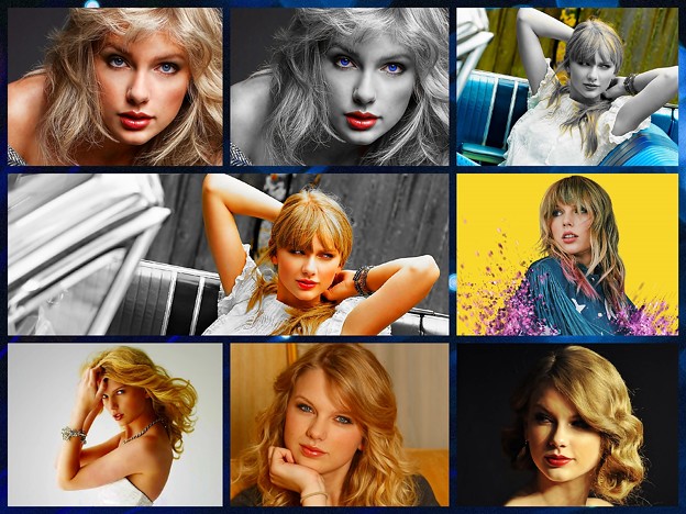 Beautiful Blue Eyes of Taylor Swift(11199) Collage