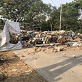 道路封鎖　ヤンゴン (1)