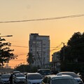 写真: ヤンゴンの夕日