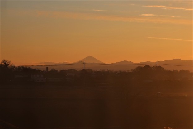 写真: 羽生辺り？からの富士山