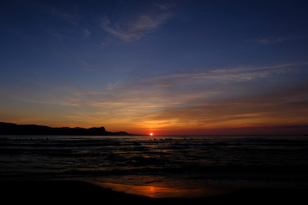 写真: 蘭島海岸の黄昏　その８