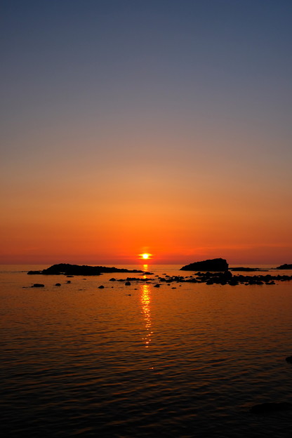 黄金岬の夕日　その１