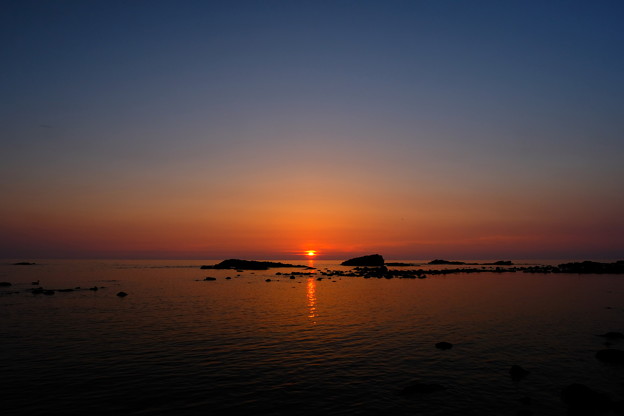 黄金岬の夕日　その２