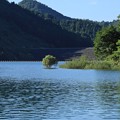 写真: さざ波の綱木川ダム