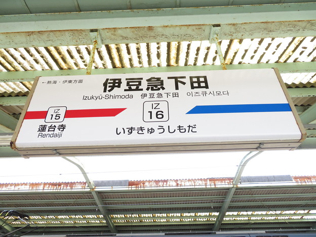 写真: #IZ16 伊豆急下田駅　駅名標【1】