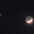 写真: 月と金星