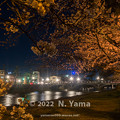 写真: 2022年4月5日、浅野川夜景