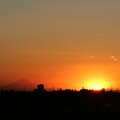 写真: １月１６日夕景富士