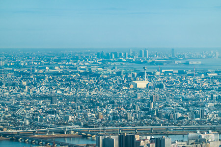 東京スカイツリーから眺める千葉幕張
