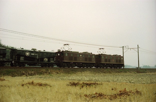 写真: セメント列車を牽くED501+ED502