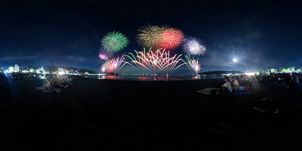 写真: 2022年8月10日　伊東　按針祭花火大会 360度パノラマ写真(4)