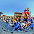 2023年4月9日 掛川市大須賀 三熊野神社大祭 祢里(ねり)巡行 360度パノラマ写真