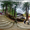 写真: 高山 日枝神社　拝殿前石段 360度パノラマ写真