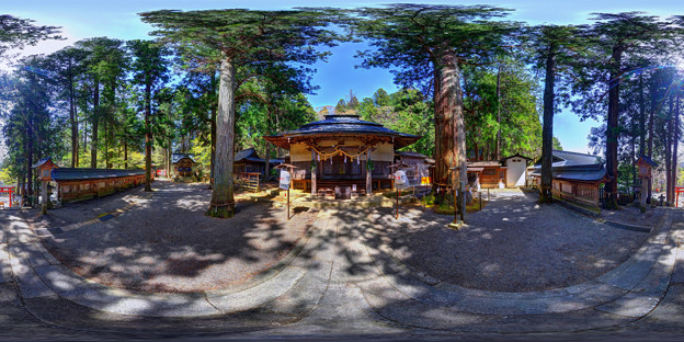 高山 日枝神社　拝殿前 360度パノラマ写真