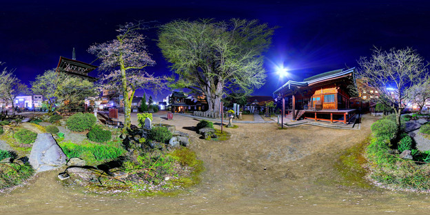 飛騨国分寺境内 夜景 360度パノラマ写真