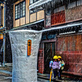 写真: 飛騨古川 三寺まいり  雪像ろうそく  (2)