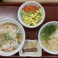 オニオンサーモン丼うどんサラダセット1070円