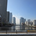 写真: 勝鬨橋方面朝潮運河水門・ウオーターフロント