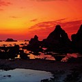 Photos: 七浦海岸の日没