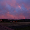 写真: 夕日の虹