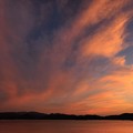 写真: 桧原湖の夕焼け　その２
