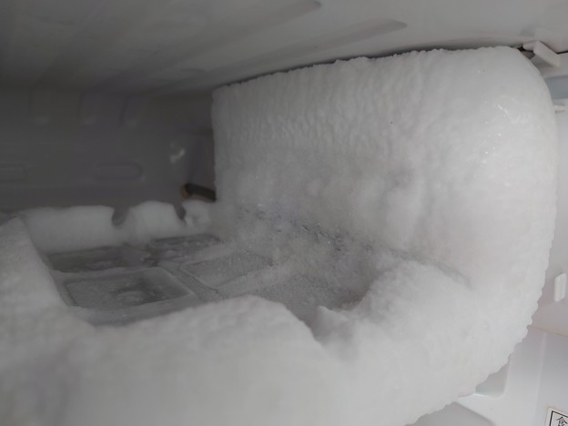写真: 冷蔵庫の霜