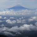 写真: 編笠山から望む富士山