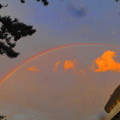 写真: 夕べの虹