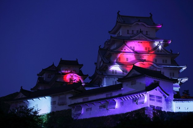 写真: 目つきの悪い姫路城
