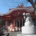 写真: 狛鼠／戸部杉山神社拝殿